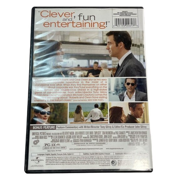 Duplicity Comedy Romance DVD 2009 Julia Roberts Clive Oven Tom Wilkinson u - Picture 2 of 2